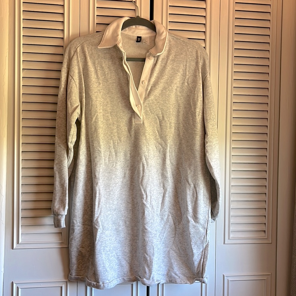 H&M grey collared shirt